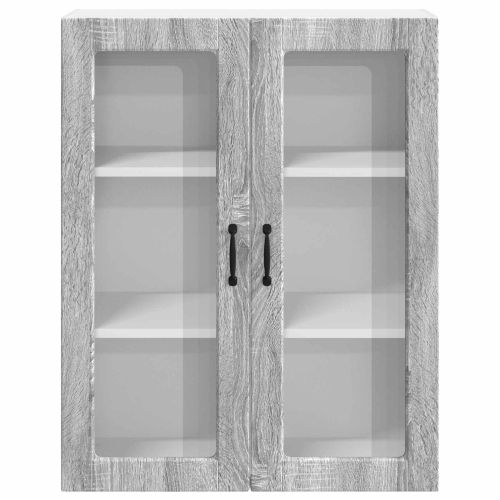 Горен кухненски шкаф с врата Сив Сонома 80 x 31 x 100 см