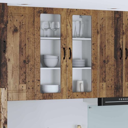 Горен кухненски шкаф с врата Старо дърво 80 x 31 x 100 см