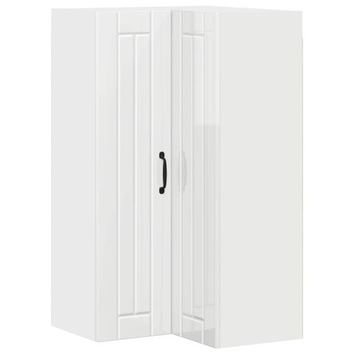 Кухненски шкаф Лъскаво бяло 57 x 57 x 100 см Инженерно дърво