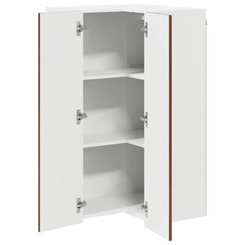 Стенно ъглово шкафче LUCCA Кафяв дъб 57 x 57 x 100 см
