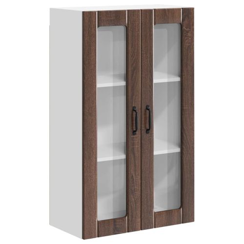 Горен кухненски шкаф Кафяв дъб 60 x 31 x 100 см Инженерно дърво