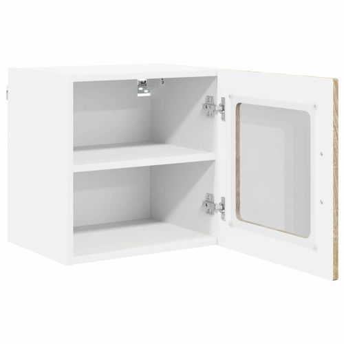 Стенен стъклен шкаф PORTO Сонома дъб 40 x 31 x 40 см