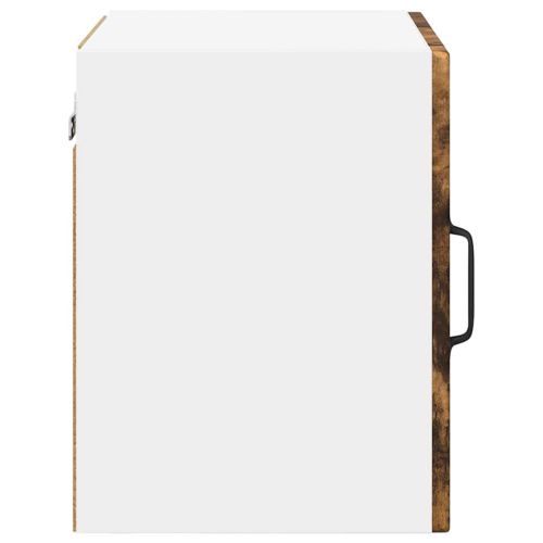 Стенен стъклен шкаф 2 pcs Димян дъб 40 x 31 x 40 см