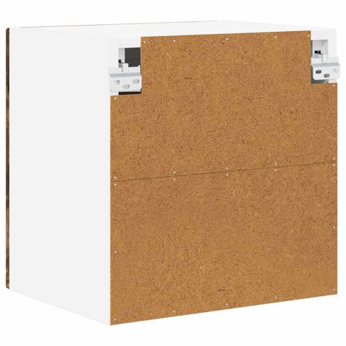 Стенен стъклен шкаф 2 pcs Димян дъб 40 x 31 x 40 см