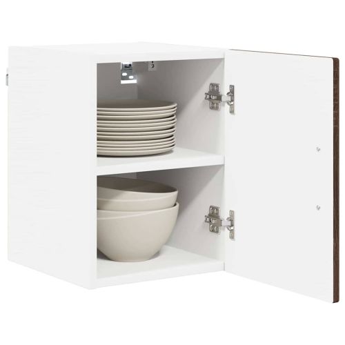 Панел за миялна машина с рафт 2 pcs Кафяв дъб 30 x 31 x 40 см