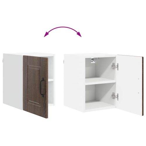 Панел за миялна машина с рафт 2 pcs Кафяв дъб 30 x 31 x 40 см