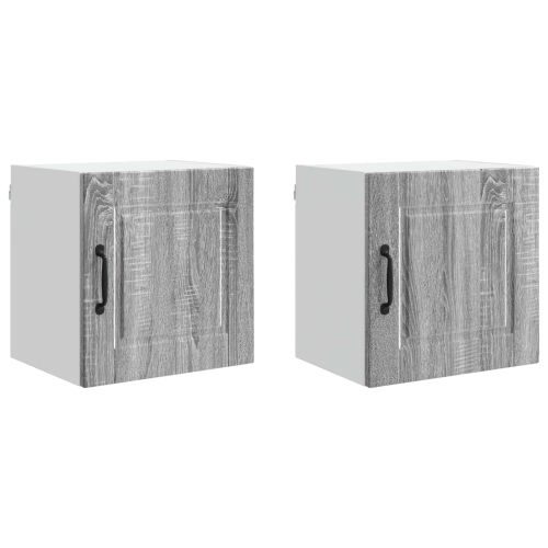 Кухненски шкаф 2 pcs Сив Сонома 40 x 31 x 40 см Инженерно дърво