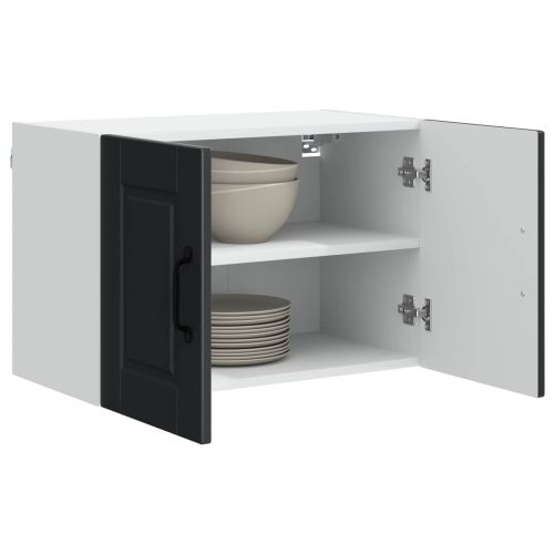 Стенен шкаф PORTO 2 pcs Черно 60 x 31 x 40 см Инженерно дърво