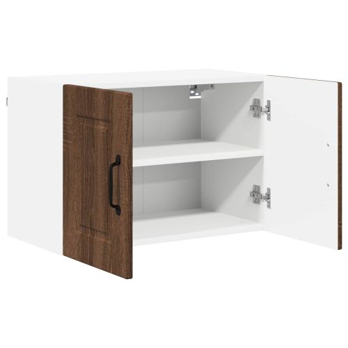 Стенен шкаф 2 pcs Кафяв дъб 60 x 31 x 40 см Инженерно дърво