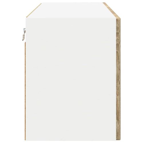 Панел за миялна машина с рафт Сонома дъб 80 x 31 x 40 см