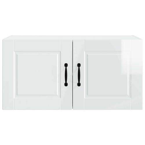 Панел за миялна машина с рафт Лъскаво бяло 80 x 31 x 40 см