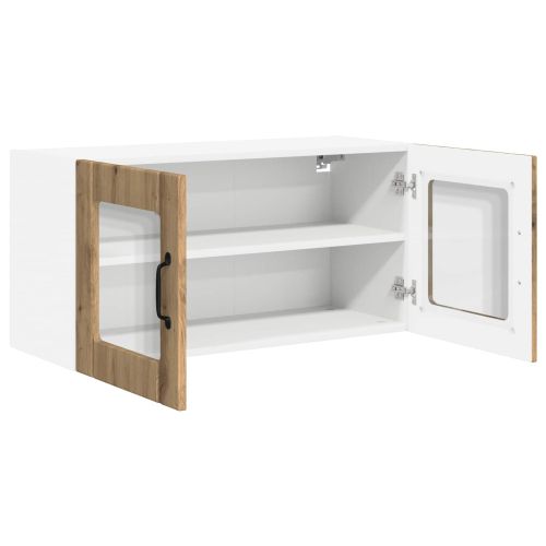 Стенен стъклен шкаф PORTO Дъб 80 x 31 x 40 см