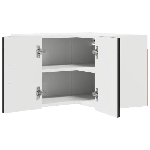 Стенно ъглово шкафче PORTO Черно 57 x 57 x 40 см