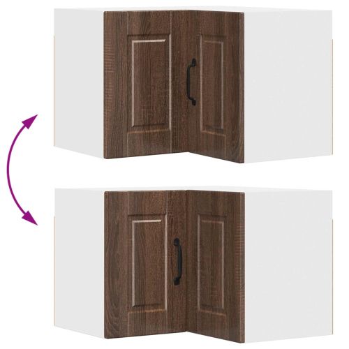 Кухненски шкаф с рафт Кафяв дъб 57 x 57 x 40 см Инженерно дърво