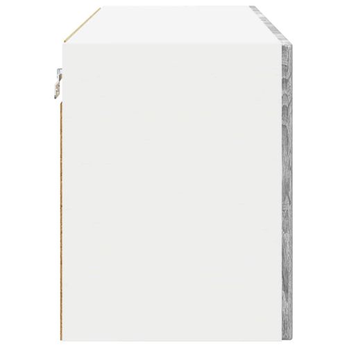 Стенен стъклен шкаф 2 pcs Сив Сонома 60 x 31 x 40 см