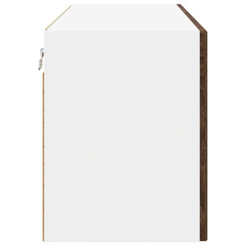 Стенен стъклен шкаф PORTO 2 pcs Кафяв дъб 60 x 31 x 40 см