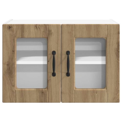 Стенен стъклен шкаф PORTO 2 pcs Дъб 60 x 31 x 40 см
