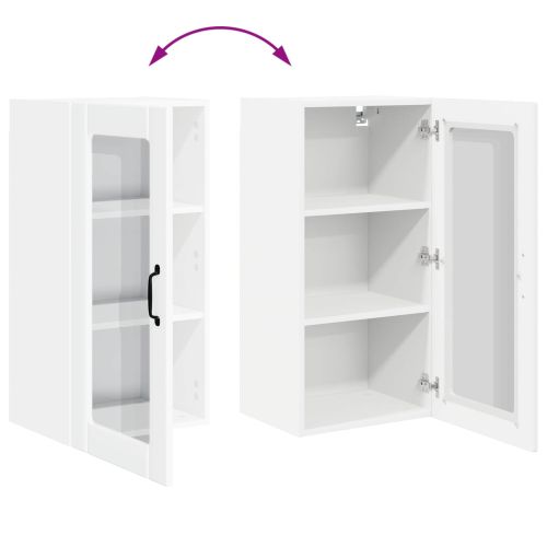 Кухненски шкаф Лъскаво бяло 40 x 31 x 80 см Инженерно дърво