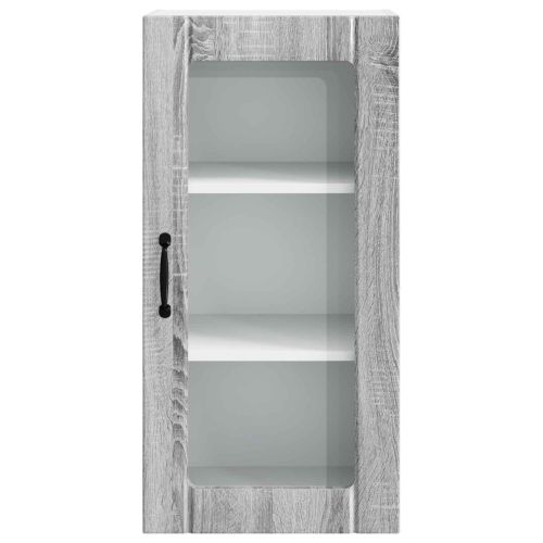 Панел за миялна машина с рафт 2 pcs Сив Сонома 40 x 31 x 80 см