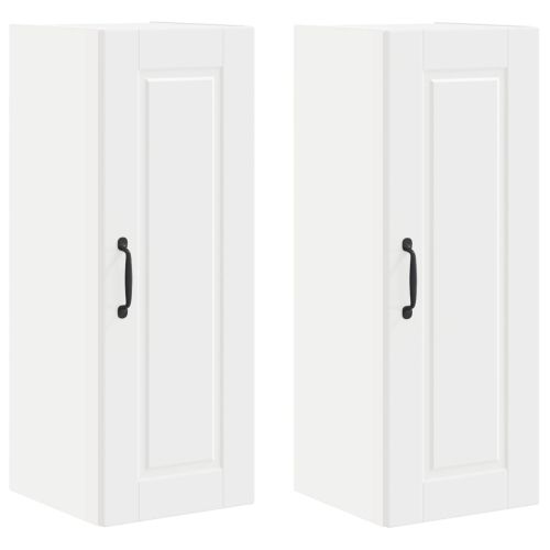 Кухненски шкаф 2 pcs Бяло 30 x 31 x 80 см Инженерно дърво