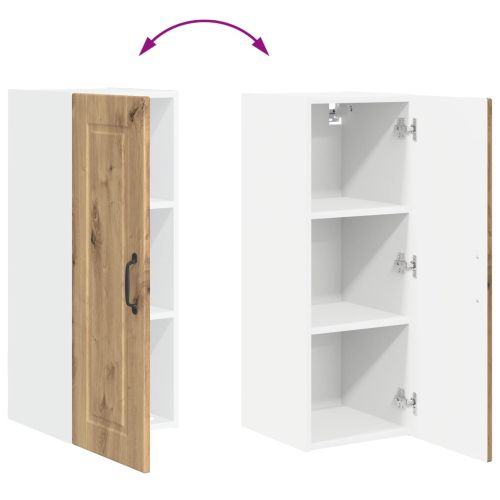 Кухненски шкаф с рафт 2 pcs Дъб 30 x 31 x 80 см Инженерно дърво