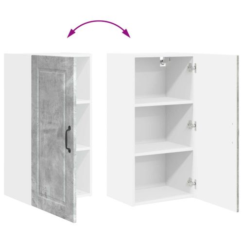 Кухненски шкаф Циментено сиво 40 x 31 x 80 см Инженерно дърво