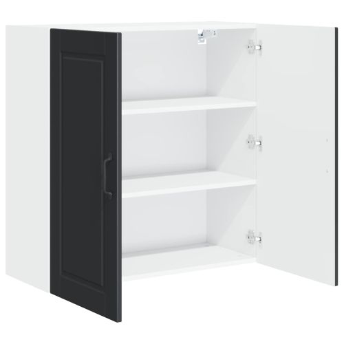 Кухненски шкаф с рафт Черно 80 x 31 x 80 см Инженерно дърво