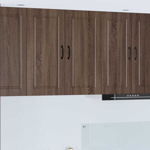 Кухненски шкаф с рафт Кафяв дъб 80 x 31 x 80 см Инженерно дърво