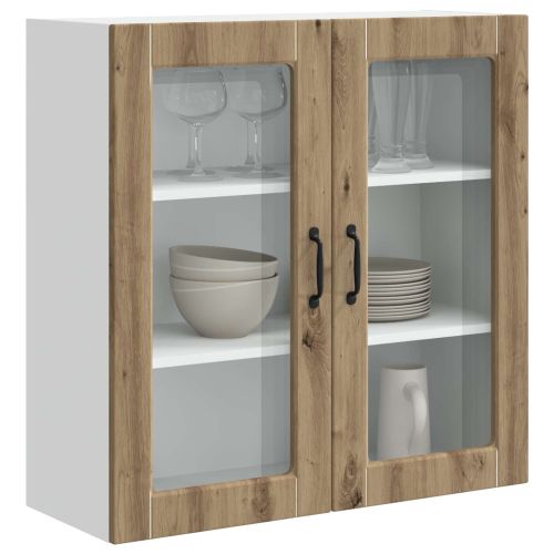 Стенен стъклен шкаф PORTO Дъб 80 x 31 x 80 см