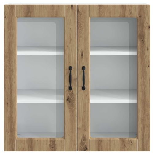 Стенен стъклен шкаф PORTO Дъб 80 x 31 x 80 см