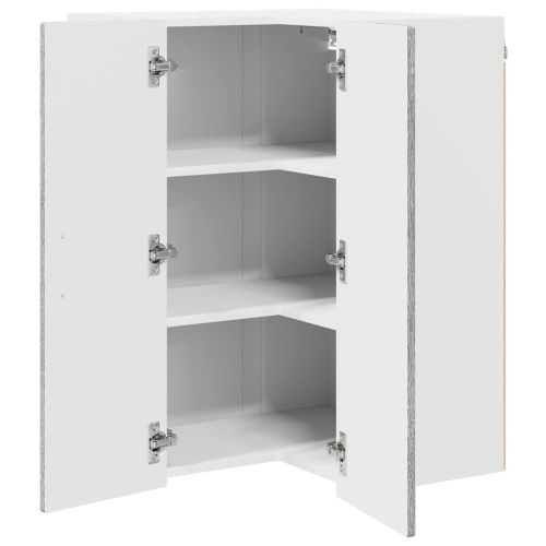 Панел за миялна машина с рафт Сив Сонома 57 x 57 x 80 см