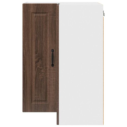 Стенно ъглово шкафче PORTO Кафяв дъб 57 x 57 x 80 см