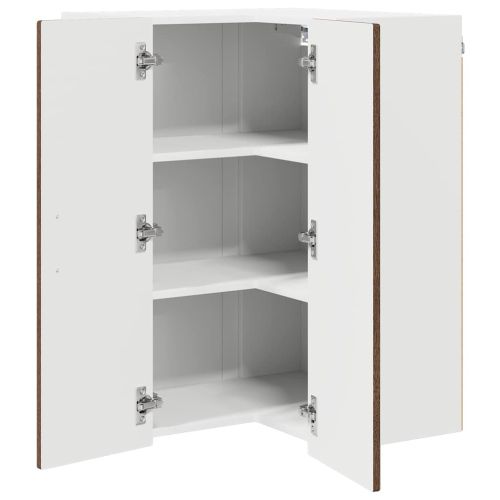 Стенно ъглово шкафче PORTO Кафяв дъб 57 x 57 x 80 см