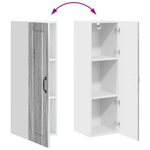 Кухненски шкаф Сив Сонома 30 x 31 x 100 см Инженерно дърво