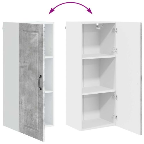 Панел за миялна машина с рафт Циментено сиво 40 x 31 x 100 см