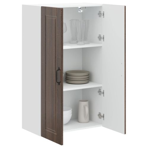 Панел за миялна машина с рафт Кафяв дъб 60 x 31 x 100 см