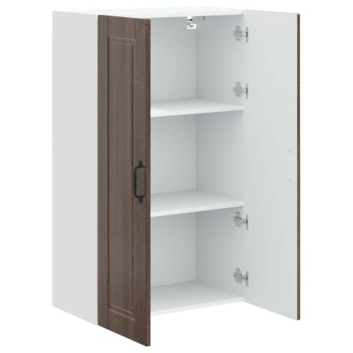 Панел за миялна машина с рафт Кафяв дъб 60 x 31 x 100 см