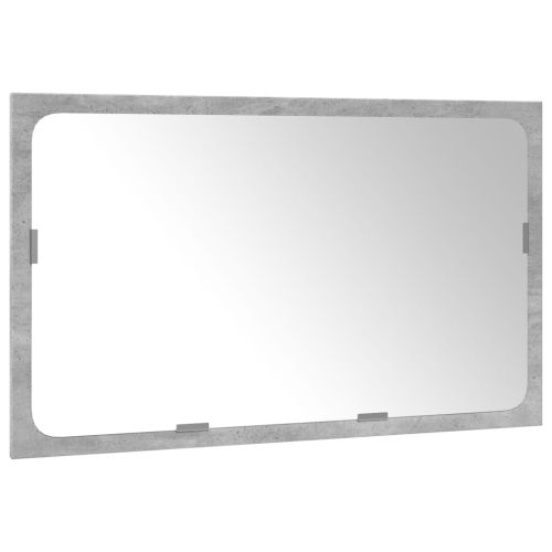 Комплект мебели за баня от 3 части бетонно сив инженерно дърво