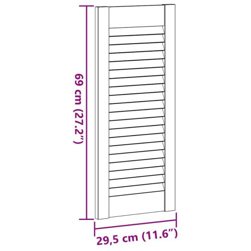 Врати за шкафове с решетъчен дизайн 2 бр. масивна дървесина бор