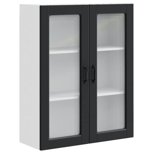 Кухненски шкаф с рафт Черно 80 x 31 x 100 см Инженерно дърво