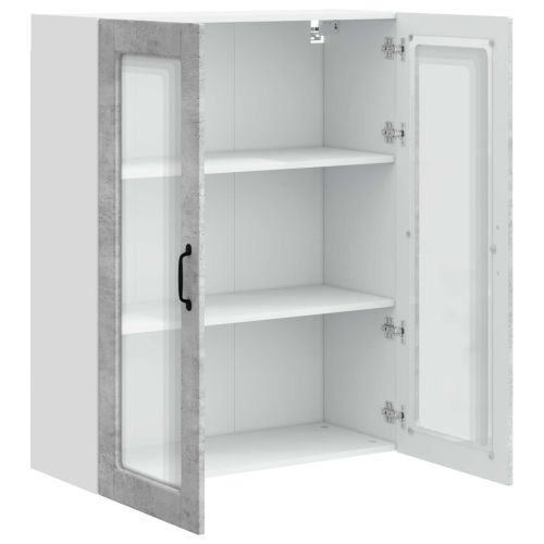 Кухненски шкаф Циментено сиво 80 x 31 x 100 см Инженерно дърво