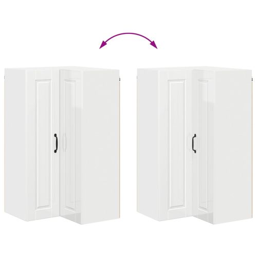 Кухненски шкаф Лъскаво бяло 57 x 57 x 100 см Инженерно дърво