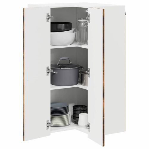 Стенно ъглово шкафче PORTO Димян дъб 57 x 57 x 100 см