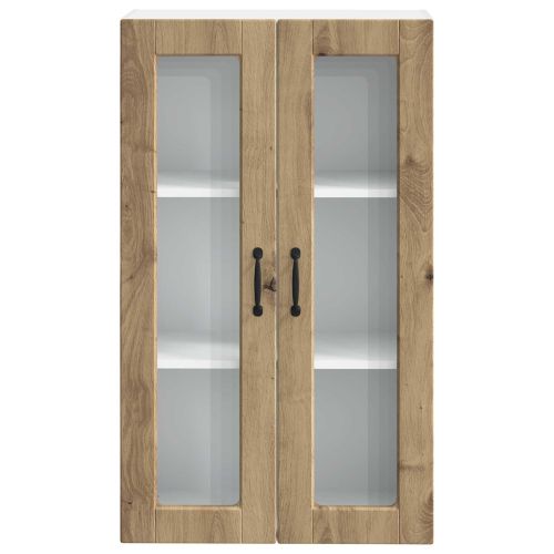 Стенен стъклен шкаф PORTO Дъб 60 x 31 x 100 см