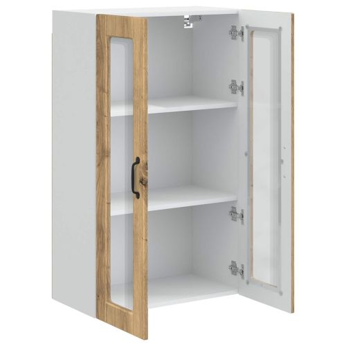 Стенен стъклен шкаф PORTO Дъб 60 x 31 x 100 см