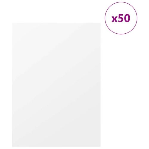 Декор панели 50 бр. Бяло 30 x 42 x 0,27 см Инженерна дървесина