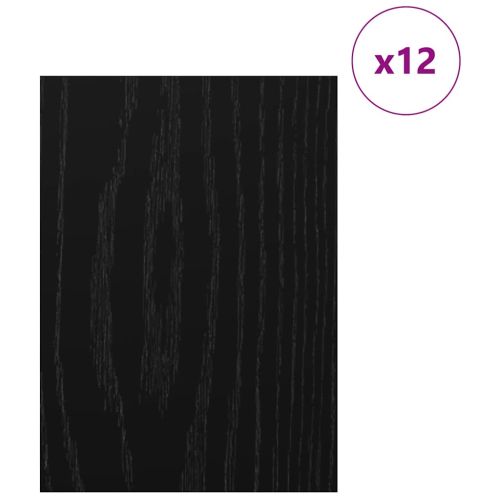 Декор панели 12 бр. Черен дъб 30 x 42 x 0,27 см