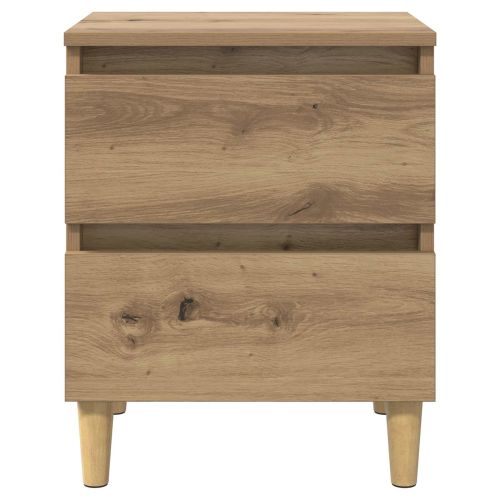 Бюра за легло 2 pcs Дъб 40 x 35 x 50 см Инженерно дърво