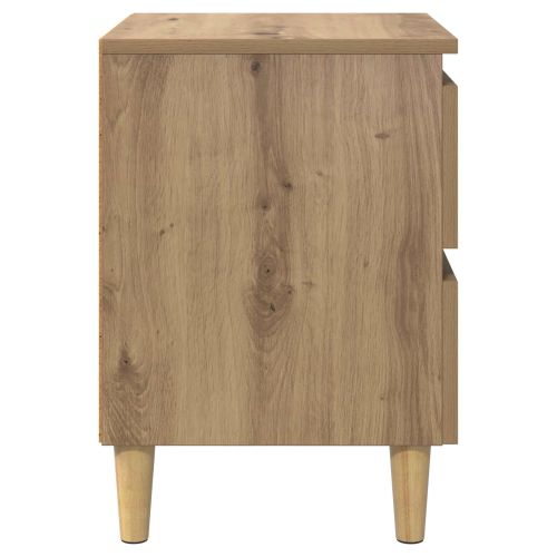 Бюра за легло 2 pcs Дъб 40 x 35 x 50 см Инженерно дърво