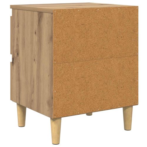 Бюра за легло 2 pcs Дъб 40 x 35 x 50 см Инженерно дърво